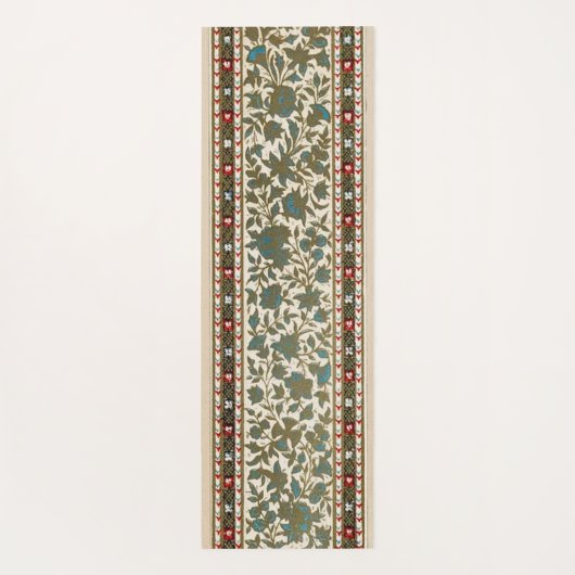 Antiek Oosters Tapijt Botanische Patroon Runner Yogamat (Achterkant)