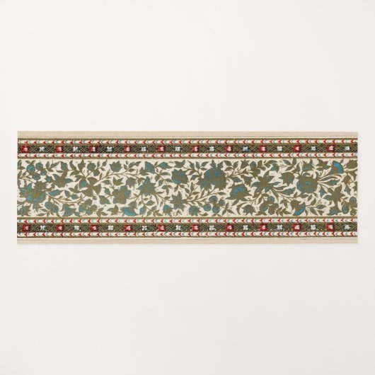 Antiek Oosters Tapijt Botanische Patroon Runner Yogamat (Voorkant (horizontaal))