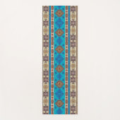 Antiek-oosterse blauwe Turkse Ottomaanse Kilim Rug Yogamat (Voorkant)