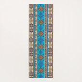 Antiek-oosterse blauwe Turkse Ottomaanse Kilim Rug Yogamat (Achterkant)