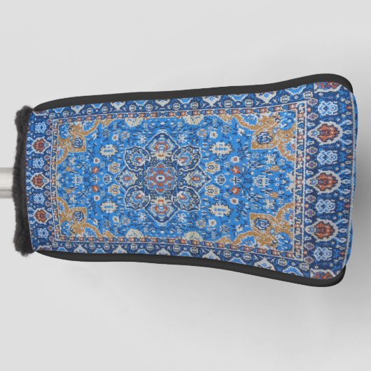 Antiek-oosterse blauwe Turkse tapijtschelp Golfheadcover (Voorkant)