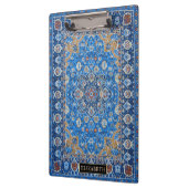 Antiek-oosterse blauwe Turkse tapijtschelp Klembord (Links)