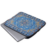 Antiek-oosterse blauwe Turkse tapijtschelp Laptop Sleeve (Voorkant onderkant)