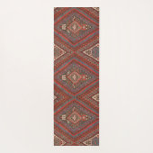 Antiek oosterse bruine kilim yogamat (Achterkant)