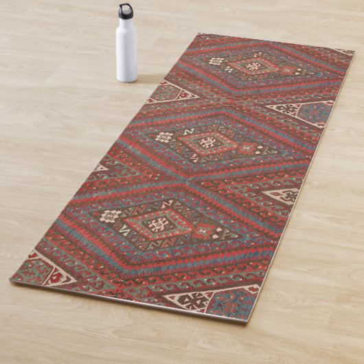 Antiek oosterse bruine kilim yogamat (In situ)