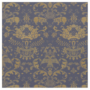Antiek oosterse chinese olifanten patroonprint stof