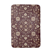 Antiek  Oosterse Gouden Maroon Perzische Rug Badmat (Voorkant Verticaal)