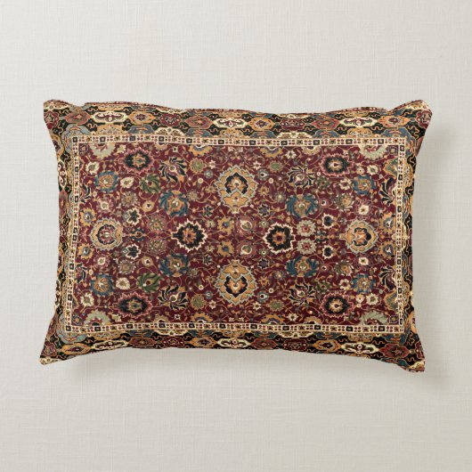 Antiek oosterse perzische harttapijten afdrukken accent kussen (Achterkant)