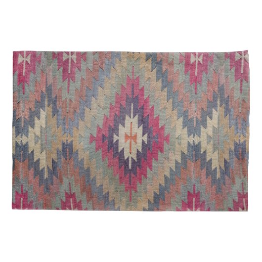 Antiek-oosterse Perzische Kilim Rug Kussensloop (Achterkant-Links)