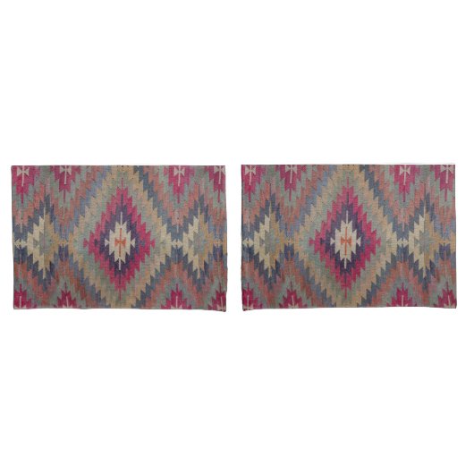 Antiek-oosterse Perzische Kilim Rug Kussensloop (Voorkant-Set)