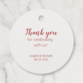 Antiek-oosterse Perzische Rug, gepersonaliseerd Bedankjes Labels (Achterkant)