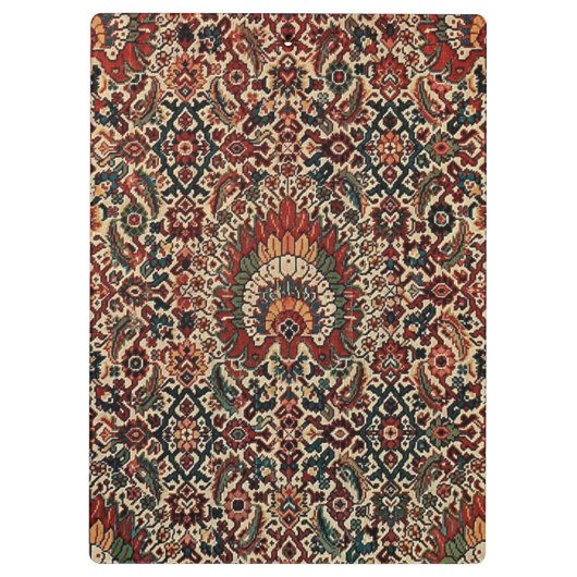 Antiek oosterse Perzische tapijtnaam Klembord (Achterkant)