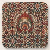 Antiek-oosterse Perzische tapijtschelp Bier Onderzetter (Voorkant)