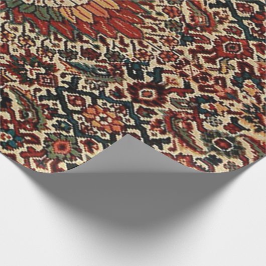 Antiek-oosterse Perzische tapijtschelp Cadeaupapier (Hoek)