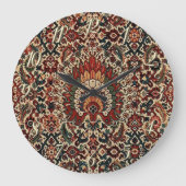 Antiek-oosterse Perzische tapijtschelp Grote Klok (Voorkant)