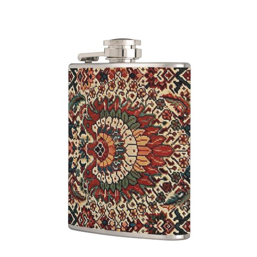 Antiek-oosterse Perzische tapijtschelp Heupfles (Links)