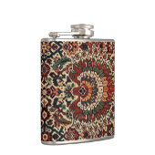 Antiek-oosterse Perzische tapijtschelp Heupfles (Rechts)