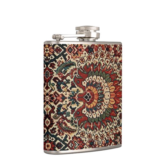 Antiek-oosterse Perzische tapijtschelp Heupfles (Rechts)