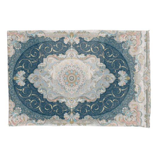 Antiek-oosterse Perzische tapijtschelp Kussensloop (Voorkant-Links)