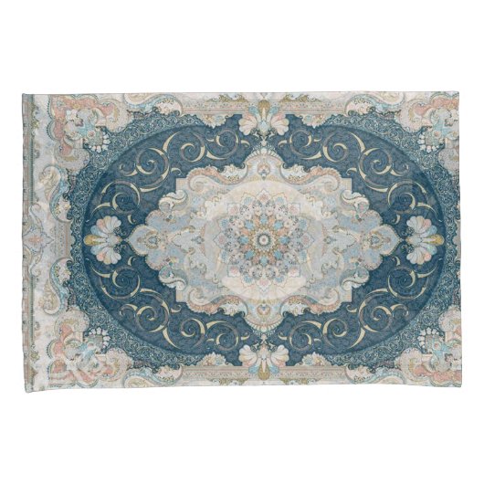 Antiek-oosterse Perzische tapijtschelp Kussensloop (Voorkant-Rechts)