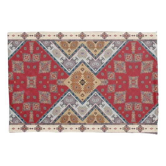 Antiek-oosterse Perzische tapijtschelp Kussensloop (Voorkant-Links)