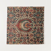 Antiek-oosterse Perzische tapijtschelp Wandkleed (Voorkant)