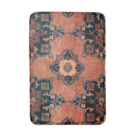 Antiek  oosterse terracotta Persiaans tapijt Badmat (Voorkant Verticaal)