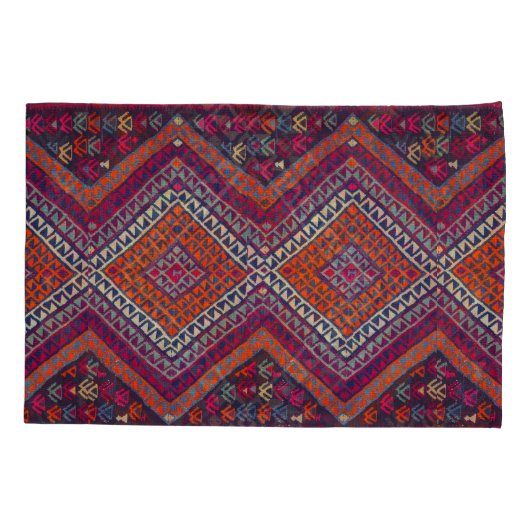 Antiek oosterse Turkse Kilim Persian tapijt Kussensloop (Achterkant-Links)