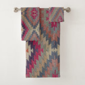 Antiek -oosterse Turkse Kilim Rug Bad Handdoek (Insitu)