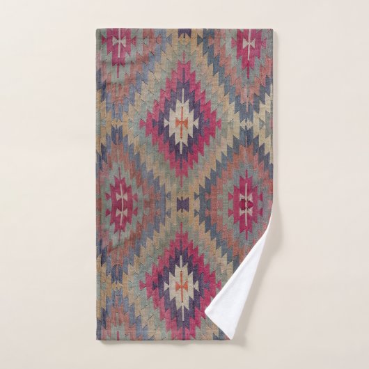 Antiek -oosterse Turkse Kilim Rug Bad Handdoek (Handdoek)