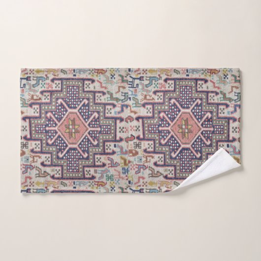 Antiek -oosterse Turkse Kilim Rug Bad Handdoek (Handdoek)