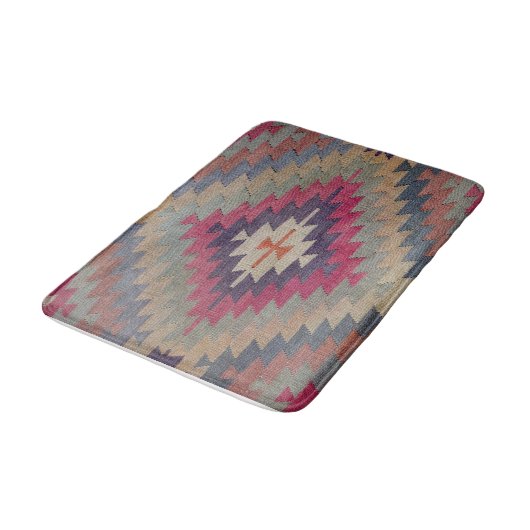 Antiek -oosterse Turkse Kilim Rug Badmat (Gekanteld)