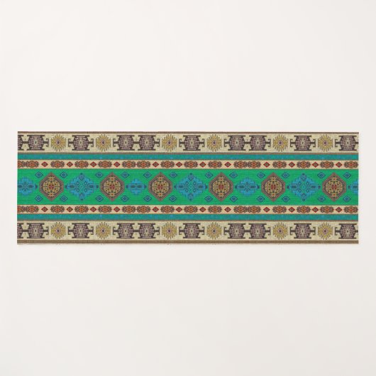 Antiek-oosterse Turkse Ottomaanse Kilim Rug Yogamat (Voorkant (horizontaal))