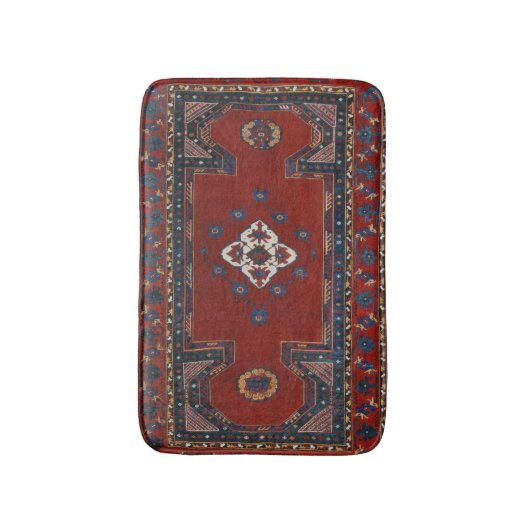 Antiek-oosterse Turkse Perzische tapijttapijt Badmat (Voorkant Verticaal)