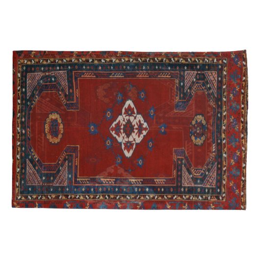 Antiek-oosterse Turkse tapijten Rug Red Kussensloop (Achterkant-Links)
