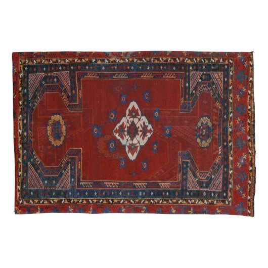 Antiek-oosterse Turkse tapijten Rug Red Kussensloop (Voorkant-Links)