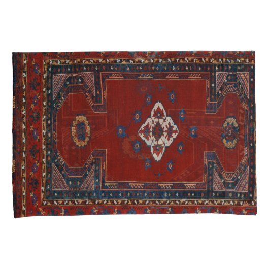 Antiek-oosterse Turkse tapijten Rug Red Kussensloop (Voorkant-Rechts)