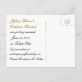 Antiek op zoek Bewaar de datum postkaart Aankondigingskaart (Achterkant)