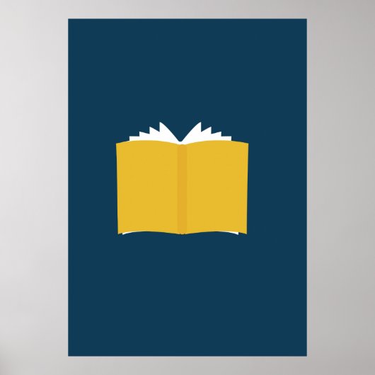 Antiek open boek poster (Voorkant)