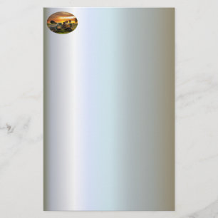 Antiek ophaalslag in het platteland briefpapier