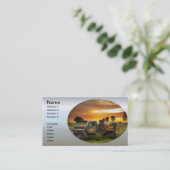 Antiek ophaalslag in het platteland visitekaartje (Staand voorkant)