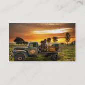 Antiek ophaalslag in het platteland visitekaartje (Achterkant)