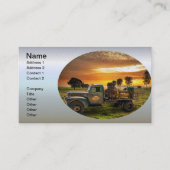 Antiek ophaalslag in het platteland visitekaartje (Voorkant)