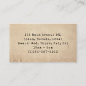  Antiek Opslaglijst Primitief Visitekaartje (Achterkant)