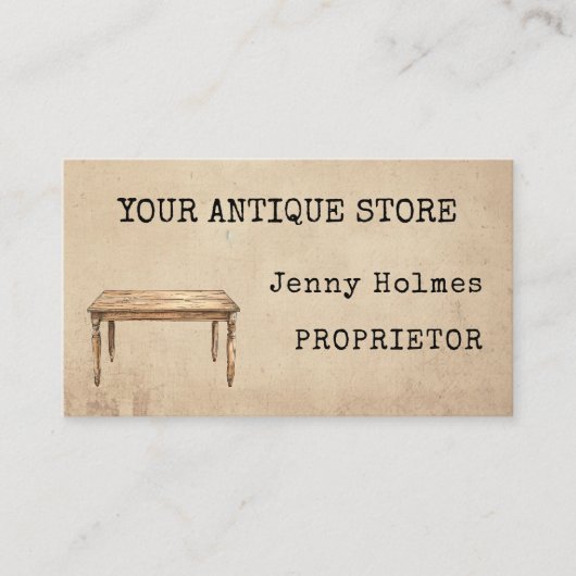 Antiek Opslaglijst Primitief Visitekaartje (Voorkant)