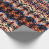 Antiek Oranje Beige Patroon Ontkoppeling Cadeaupapier (Hoek)