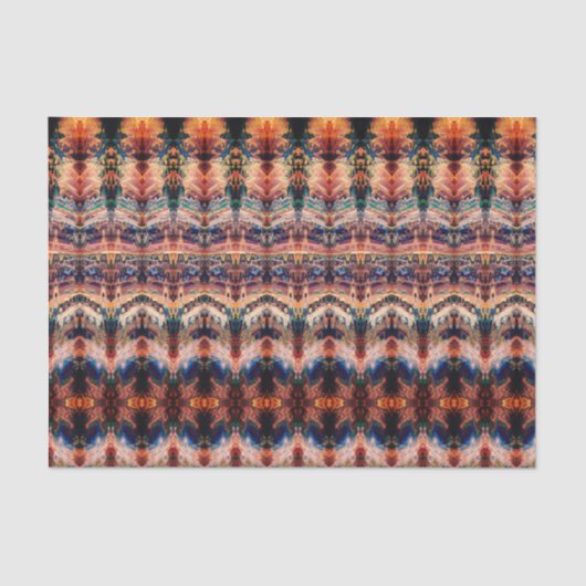  Antiek Oranje Beige Patroon Ontkoppeling Tissuepapier (Voorkant)