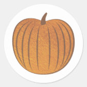 Antiek Oranje Folie Pompoen Herfst Envelop Afdicht Ronde Sticker (Voorkant)
