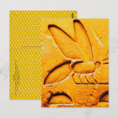 ANTIEK ORANJE GEEL EGYPTIAN HONEY BEEKEEPER BRIEFKAART (Voorkant / Achterkant)