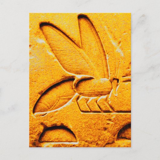 ANTIEK ORANJE GEEL EGYPTIAN HONEY BEEKEEPER BRIEFKAART (Voorkant)